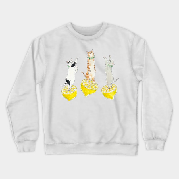 Lelelelemon Nyanco Crewneck Sweatshirt by TOCOROCOMUGI